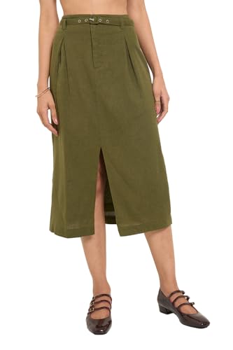 Annabelle by Pantaloons Womens Skirt_SS25WWANSKT00010E64A45_Capulet Olive_2XL