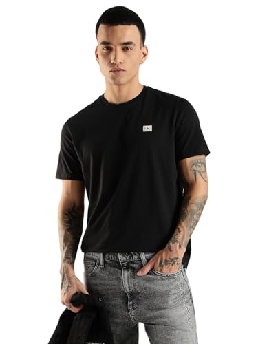 Calvin Klein Jeans Solid Regular Fit Cotton T Shirt Black