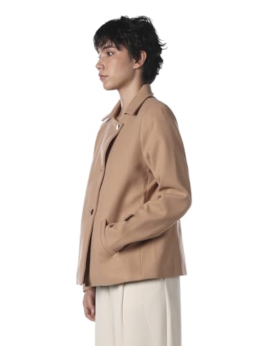 ONLY Women's Solid Regular Fit Brown Jacket