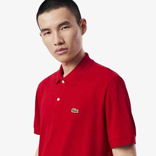 Lacoste Men's Solid Classic Fit Polos (PH9851240_Red