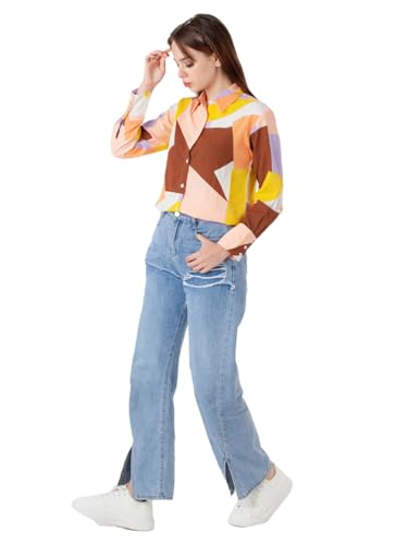 Zink London Women's Multi-Colored Printed Regular Shirt