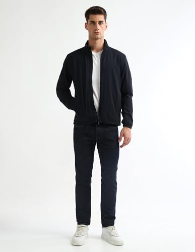 Arrow Sport Men's Solid Reversible Jacket (ASAKJK4701_Navy_M)