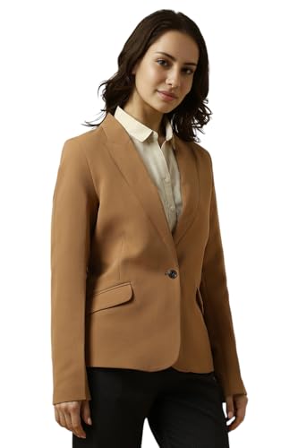 Allen Solly Women's Blazer (AHBZERGP517089_Brown
