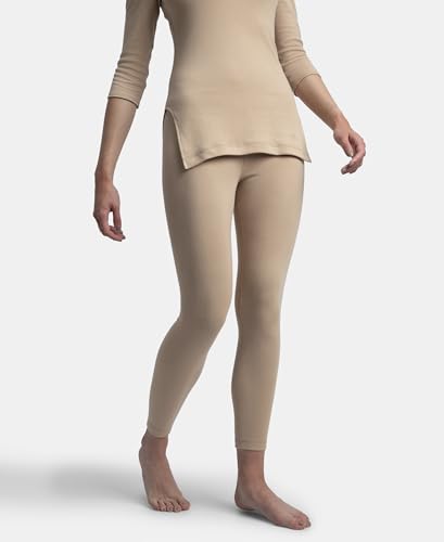Jockey 2544 Women's Super Combed Cotton Rich Brushed Fabric Thermal Leggings with StayWarm Technology_Skin_M
