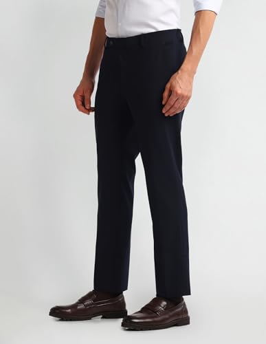 Arrow Men Navy Formal Tapered Mid Rise Trouser (ARAEOTR1562_34)
