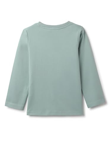Tales & Stories Girls Cotton T-Shirt – Aqua Printed Full Sleeve Round Neck Casual Tee – Regular Fit, Pull-On Style, Machine Washable 550928 1-2 Years