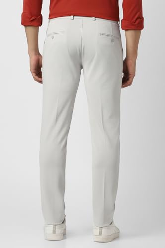 Men Grey Textured Trousers