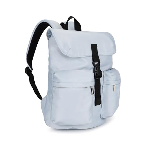 Fastrack Nylon Backpack for Women | Stylish College & Travel Bag with Buckle Closure | 2 Front Zipper Pockets | Lightweight & Durable Casual Backpack