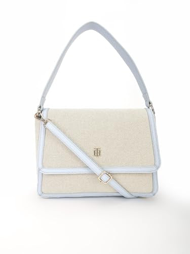 Tommy Hilfiger Solid Blue Polyester Handbag
