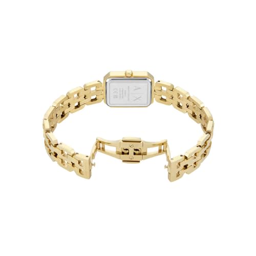 Armani Exchange Women's Analog Quartz Watch with Stainless Steel Strap AX5811, Gold, bracelet