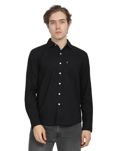 Levi's Men's Black Slim Fit Shirt