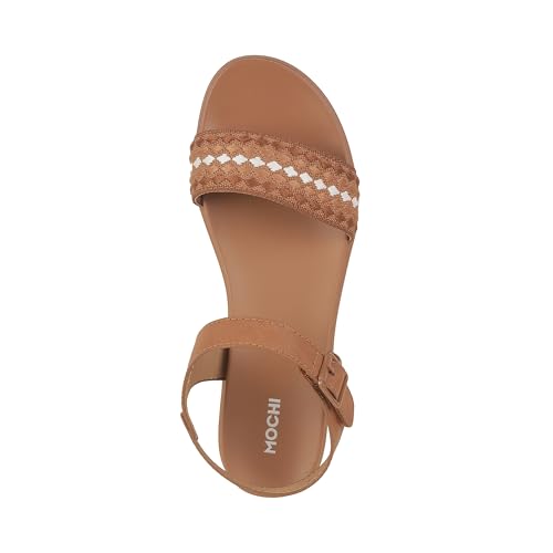 Mochi Women Tan Synthetic Casual - Sandals with Back Strap closure and PU sole, Perfect for Standard use UK/3 EU/36(33-1156)
