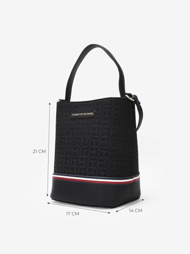 Logo Black Polyester Sling Bag
