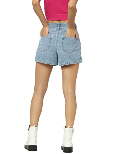 ONLY Regular Fit Denim Shorts (15226947_Light Medium Blue Denim_XS)