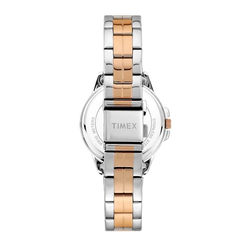 TIMEX Analog Watch for Women with Black Dial & Multicolor Stainless Steel Bracelet Band - Water Resistant Women's Wrist Watches -TWEL232SMU05