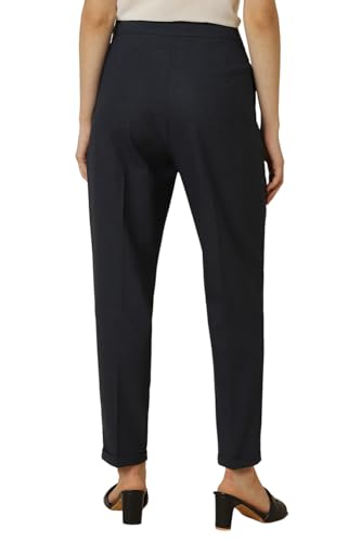 Allen Solly Women's Regular Trousers (AHTFWRGFP67497_Navy