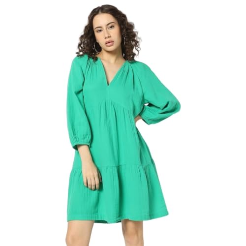 GAP Women's Cotton Classic Mini Casual Dress (442531458_Green