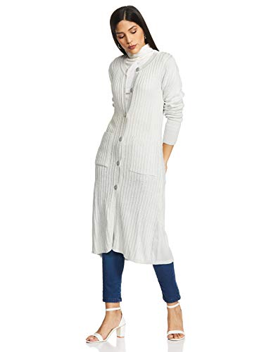 Aurelia Women's Synthetic Sweater (18AUA40008-300286_White_Medium)