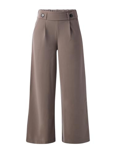 ONLY Women's Solid Wide Leg Brown Pants