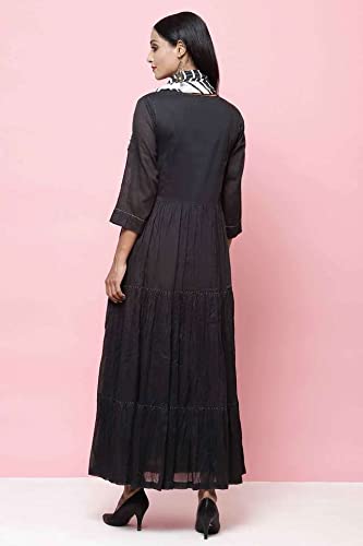 BIBA Women Solid Mix and Match(Casual D1323_Black_38)