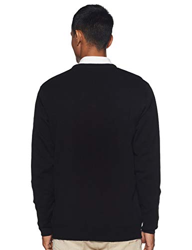 Amazon Brand - Symbol Men's Acrylic V-Neck Sweater (SWR-50_Black_Medium_Black_M)