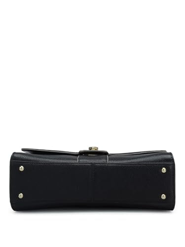 Da Milano Genuine Leather Black Shoulder Bag (Small) (01540OL)