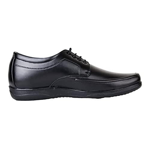 HIKBI Synthetic Leather Formal Shoes Lace Up Best Office Wear for Men's-Black_UK_6