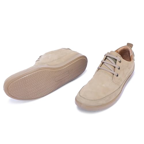 Woodland Men's Khaki Leather Casual Shoes - 9 UK/India (43 EU)