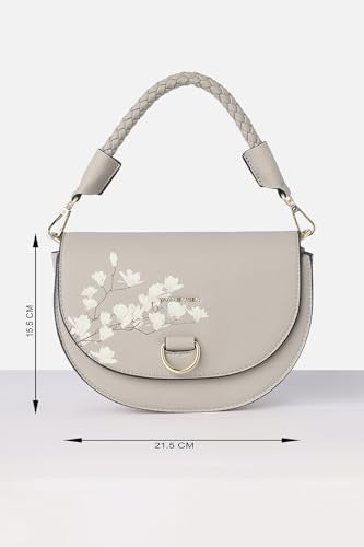 Women Grey Print Casual Handbag