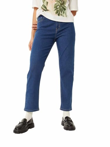 Max Women Solid Slim Straight Jeans (Blue_34)