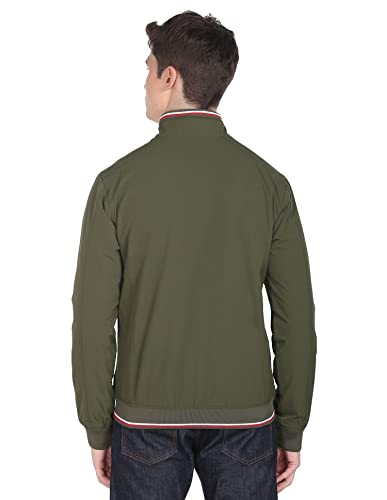 Arrow Men's Polyester Regular Jacket (ASAEJK4784_Olive_M)