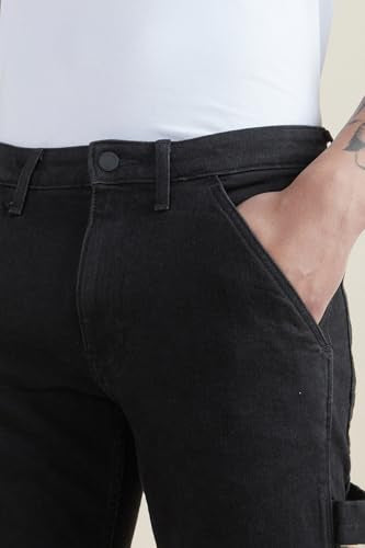 Allen Solly Men's Regular Jeans (ALDNACLFM10808_Black