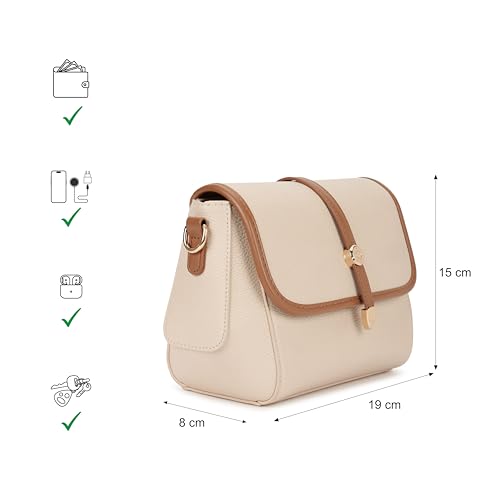 Fastrack Orbit Flap Sling | Faux-Leather Women’s Sling Bag | Spacious Compartment & Detachable Strap for Daily Use
