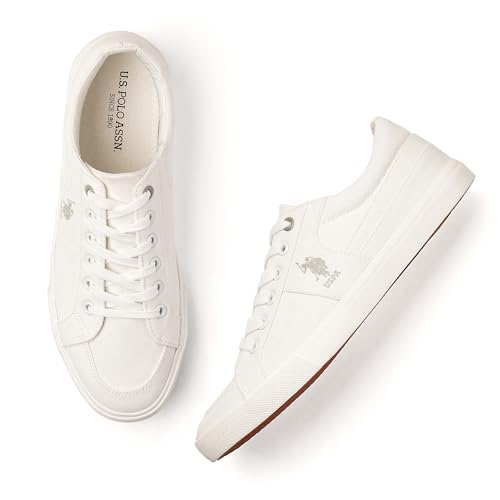 U.S. POLO ASSN. USPA | CLARKIN 10.0 | Stylish Casual Sneaker Shoes for Man White