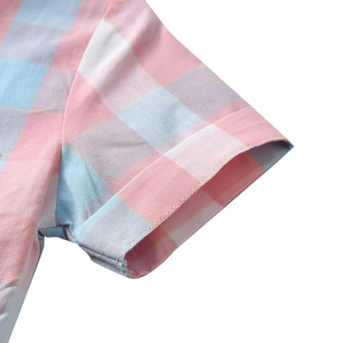 Hopscotch Cotton Blend Boys Checkered Print Shirt Shorts Set In Multi Color For Ages 2-3 Years Multicolour