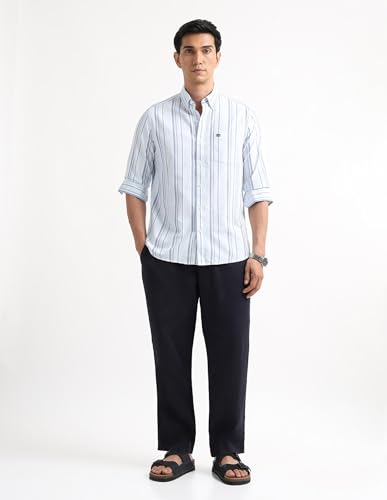 Arrow Sport Blue Casual Shirt_ASAEOSH2031_44