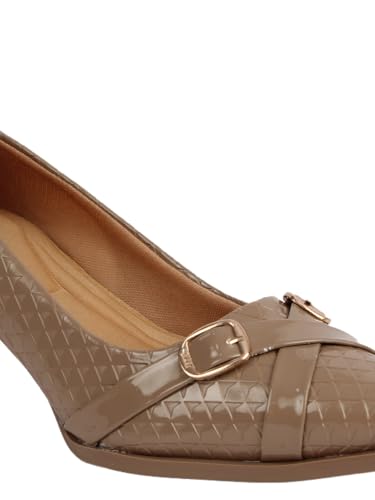 ELLE Women Fashion Pump,Beige,UK-3