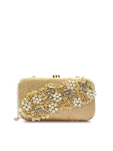 Lavie Signature Women's Eris Square Handle Framed Clutch|Ladies Purse |Gift For Women