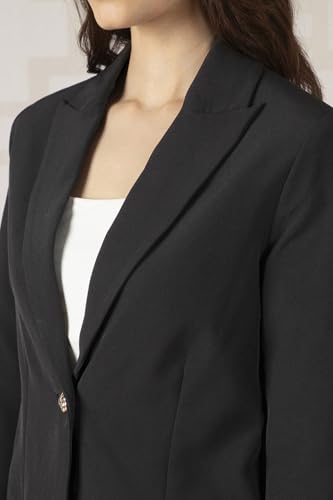 Women Black Solid Blazer