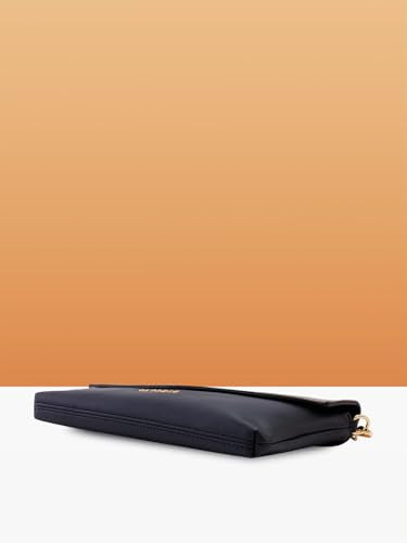 Caprese Ava Clutch, Large | Versatile Clutch for Women with Adjustable & Detachable Straps & Secure Zip Closure | Stylish Shoulder Bag | Perfect for Parties, Weddings & Special Occasions (Gold)