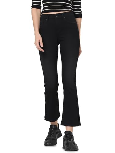 VERO MODA Women's Relaxed Jeans (10310489-Jet Black_Jet
