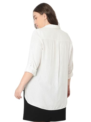 VERO MODA Curve Women Regular Fit White Shirt