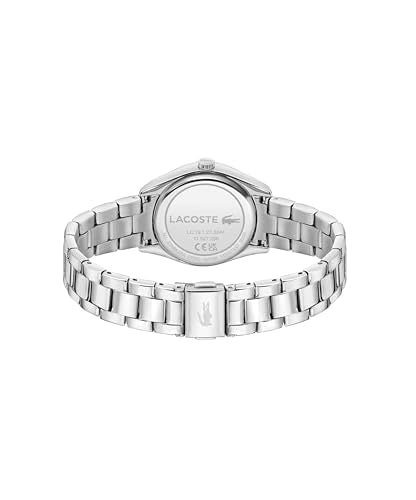 Lacoste Parisienne Qtz Basic Green Round Dial Women's Watch|Stainless Steel Material|Silver Color Band - 2001421