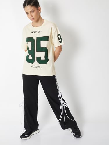 Max Women Printed Oversized Sports T-Shirt - Pack of 2 (White_XS)