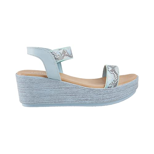 Metro Womens Synthetic Light Blue Sandals - SaumyasStore