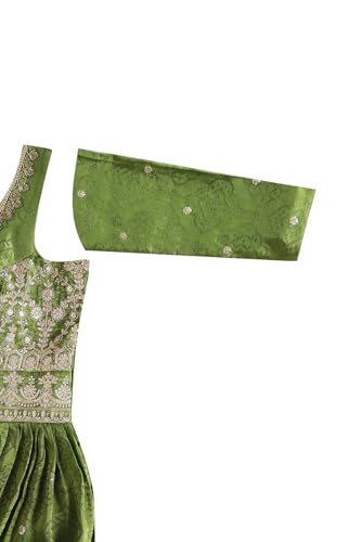 Soch Women's Viscose Blend Floor Length Gown (OWS5CD21813_Green