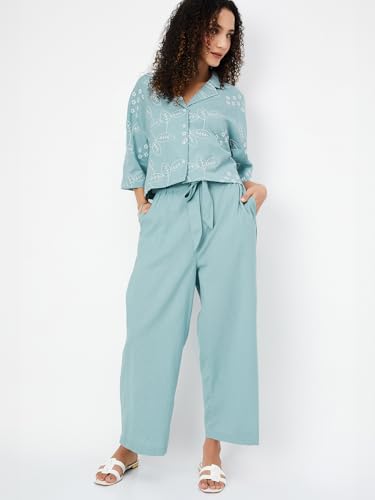 Max Women's Regular Pants (PZO51004C_Blue