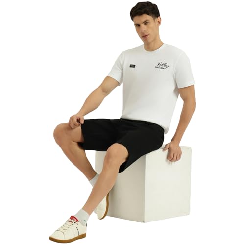 United Colors of Benetton Relaxed Fit Round Neck Graphic Print T-Shirt (Size: 2XL) - 26P3089J3206I101 White