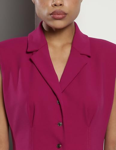 Calvin Klein Jeans Department714 Polyester A-Line Knee-Length Dress (CDIC1Y5CBOY_Boysenberry_4)