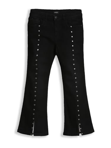 Allen Solly Girl's Regular Jeans (AGDNEBTFU37402_Black